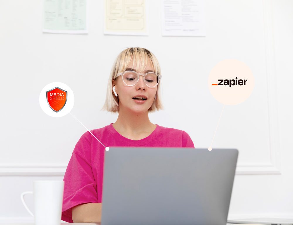 Zapier integration with media shield