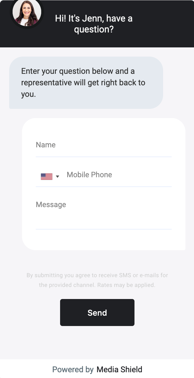 Media Shield Chat Widget UI