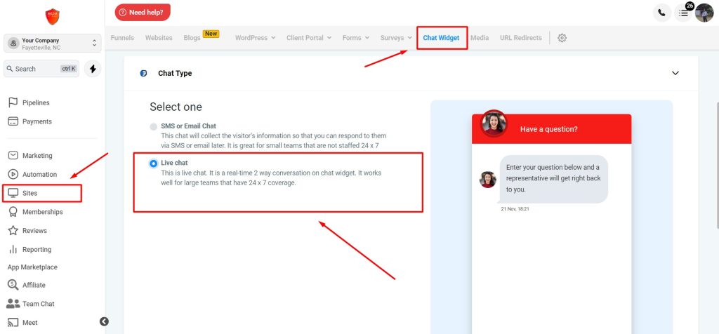 Media Shield Live Chat Widget Tool