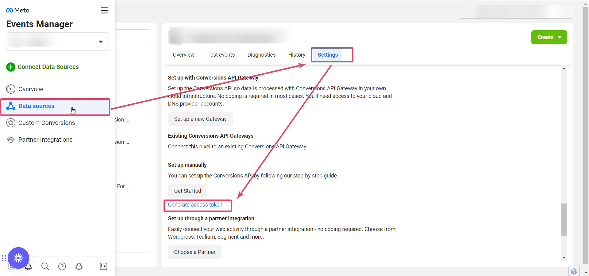 Facebook data source integration